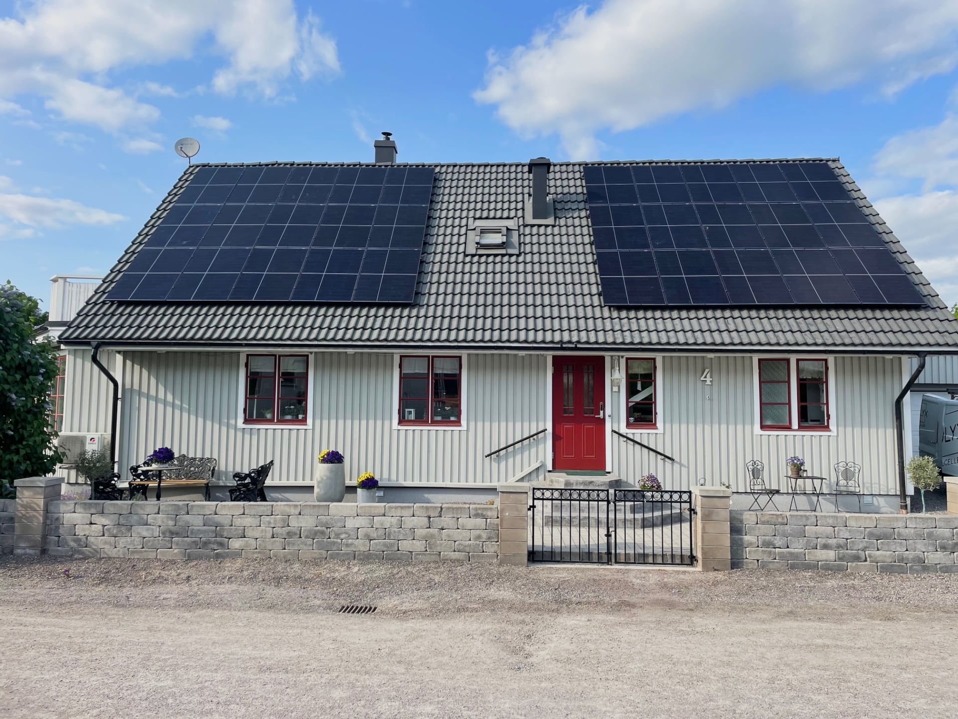 Villa med solceller